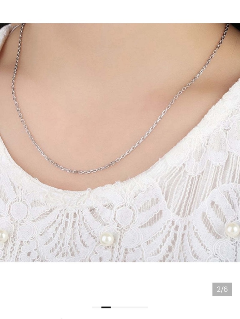 Basic Sterling Silver Chain Necklace 18" NEW
